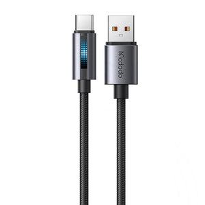 Mcdodo CA-5180 USB-A uz USB-C kabelis, 1.2m (melns)