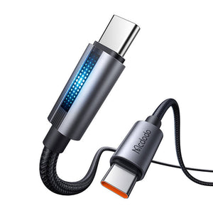 Mcdodo CA-5740 USB-C uz USB-C kabelis, 100W 1.2m (melns)