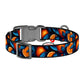 Waudog "Oranges" nylon dog collar with QR code, size XL