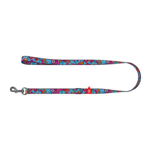 Waudog nylon dog leash, "Summer" pattern, 25 mm wide, length 152-183 cm