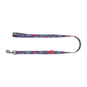 Waudog nylon dog leash, "Summer" pattern, 20 mm wide, length 152-183 cm