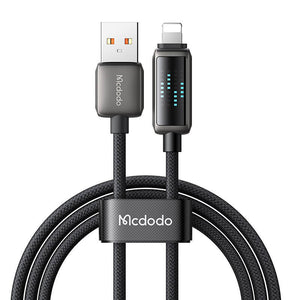 Mcdodo CA-5250 USB-A uz Lightning kabeli, LED displejs, 1.2m