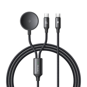 Mcdodo CA-4210 2-in-1 USB-C kabelis + Samsung pulksteņa lādētājs, 60W, 1.2m