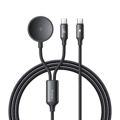 Mcdodo CA-4210 2-in-1 USB-C kabelis + Samsung pulksteņa lādētājs, 60W, 1.2m