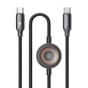 Mcdodo CA-2580 2-in-1 USB-C kabelis + Apple Watch lādētājs, 60W, 1.5m