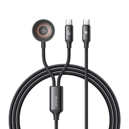 Mcdodo CA-2200 2-in-1 USB-C kabelis + Apple Watch lādētājs, 60W, 1.2m