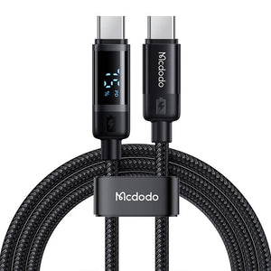 Mcdodo CA-5780 USB-C uz USB-C 60W datu kabelis 1,2m (melns)