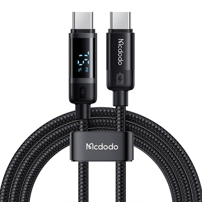 Mcdodo CA-5780 USB-C uz USB-C 60W datu kabelis 1,2m (melns)