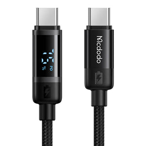 Mcdodo CA-5780 USB-C uz USB-C 60W datu kabelis 1,2m (melns)