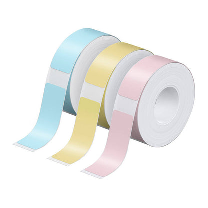 Nelko termisk etiket til etiketprinter P21 (blå/gul/lyserød, 12*40 mm).