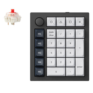 Keychron Q0 Max RGB Wireless Numeric Keyboard, Red Switch (Black) [Q0M-M1].