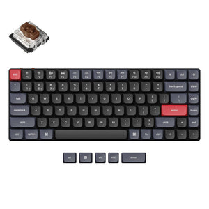 Keychron K3 Pro Brown Switch Trådløst Lavprofil Mekanisk Tastatur (Sort) [K3P-A3].