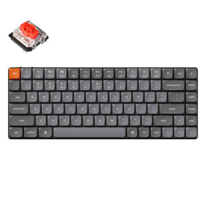 Keychron K3 Max RGB trådløst mekanisk tastatur, lav profil, rød switch (sort) [K3M-H1].