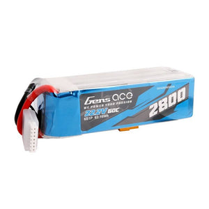 Lipo Gens ace 2800mAh 22.2V 60C 6S1P batteri med XT60-kontakt