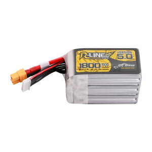 Lipo Tattu R-Line Version 5.0 1800mAh 22.2V 150C 6S batteri med XT60-kontakt