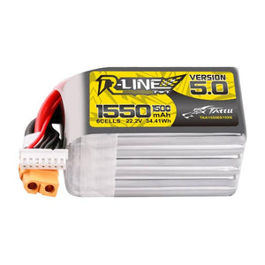 Lipo Tattu R-Line Version 5.0 1550mAh 22.2V 150C 6S batteri med XT60-kontakt