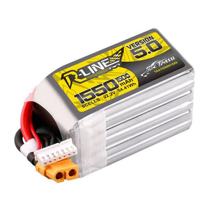 Lipo Tattu R-Line Version 5.0 1550mAh 22.2V 150C 6S batteri med XT60-kontakt
