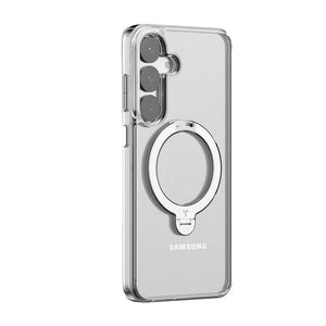 Torras Ostand Spin serijos telefono dėklas Samsung S25 (permatomas)
