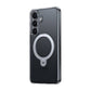 Torras Ostand Spin Series telefoncover til Samsung S25 (gennemsigtig)