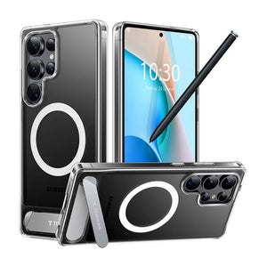 Torras Pstand serijos telefono dėklas Samsung S25 Ultra (permatomas)