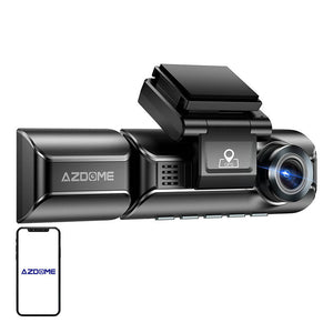 Azdome 550Pro Framkamera 4K, bakre kamera 1080p och intern IR-kamera, WiFi 5G/2.4G, GPS, G-sensor, USB-C + 64GB minneskort