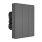 Smart WiFi-vægkontakt SONOFF M5-3C-80 (3-kanals, til ramme, grafit)