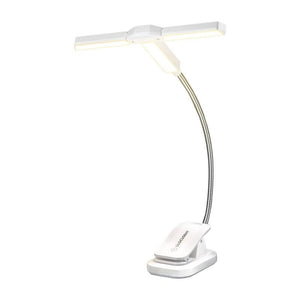 Tri-galvas grāmatu lampa Glocusent GLCSNTA2303 USB-C 1000mAh Balta