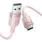USB 2.0 A to USB-C 3A Vention CTNPF 1M cable (pink)