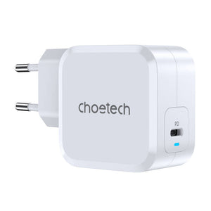PD8007 USB-C PD45W maitinimo įkroviklis Choetech ES (baltas)