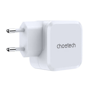 PD8007 USB-C PD45W maitinimo įkroviklis Choetech ES (baltas)