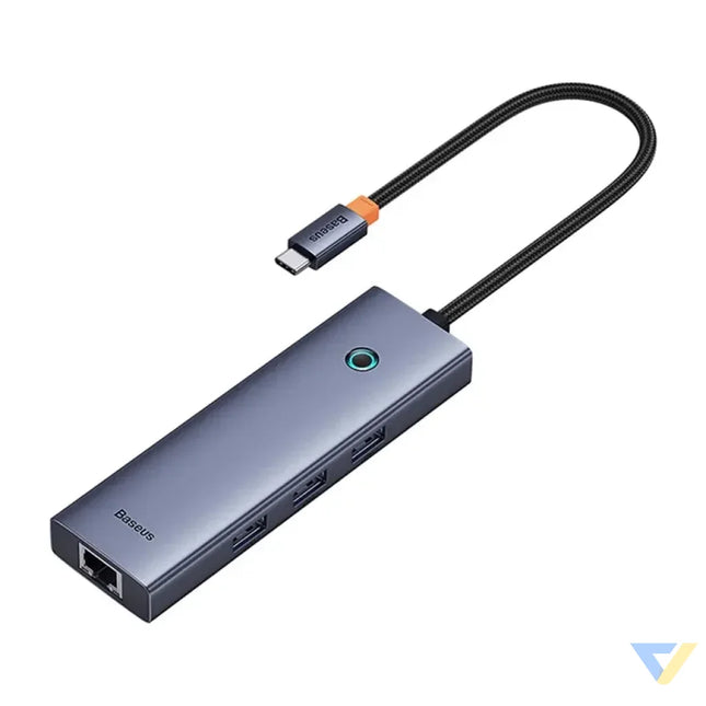 4in1 Hub Baseus UltraJoy USB C do 3x USB 3.0 + RJ45 (space grey) Hubs