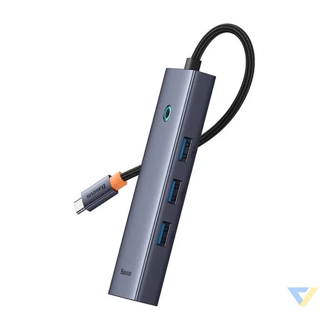 4in1 Hub Baseus UltraJoy USB C do 3x USB 3.0 + RJ45 (space grey) Hubs
