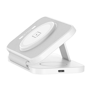 Choetech T616-F 3-in-1 induktīvais lādētājs (balts)