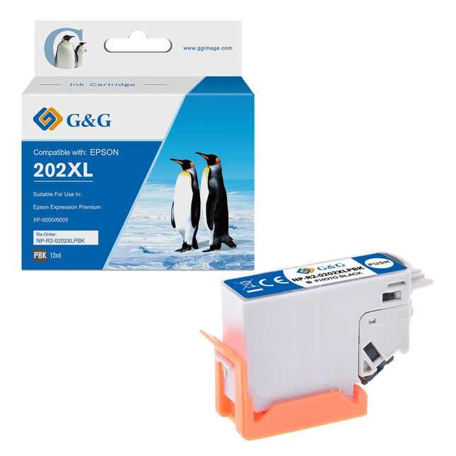 G&G Compatible Epson C13T02H14010 Ink PBK-0