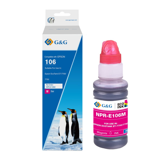 G&G Compatible Epson C13T00R340 Ecotank Ink Magenta-0