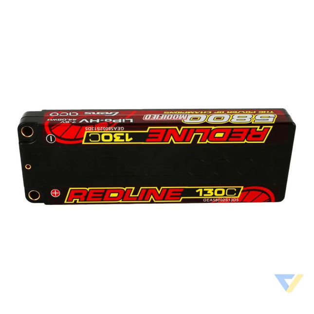 Accumulator Gens ace Redline Series 5800mAh 7.6V 130C 2S1P HardCase 56# HV Ultra LCG LiPo Lithium and NiMH