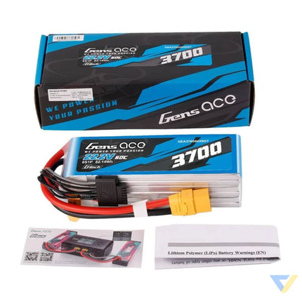 Accumulator Lipo Gens Ace G Tech 3700mAh 22.2V 60C 6S1P XT90 Lithium and NiMH