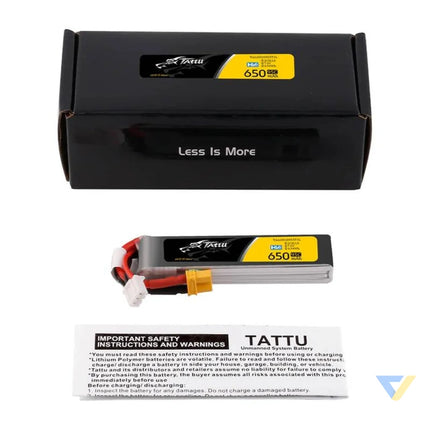 Accumulator Lipo Tattu 2s 650mAh 95C 7.6V HV z XT30 Long Pack Lithium and NiMH
