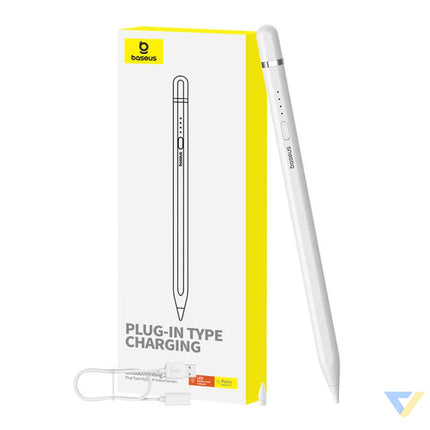 Active stylus Baseus Smooth Writing Series with plug in charging lightning (White) Tablet styluses