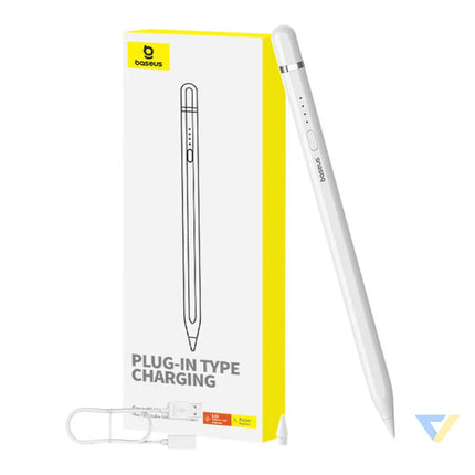 Active stylus Baseus Smooth Writing Series with plug in charging USB C (White) Tablet styluses