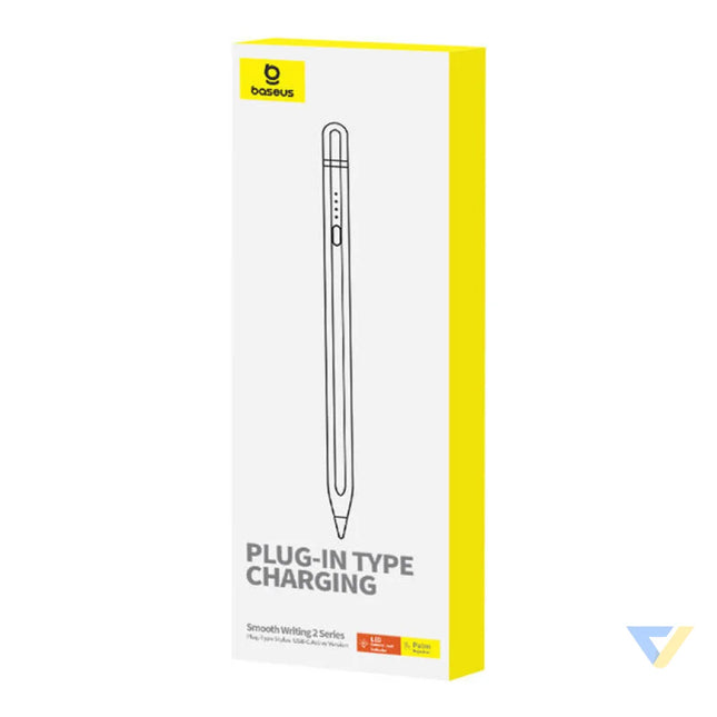 Active stylus Baseus Smooth Writing Series with plug in charging USB C (White) Tablet styluses