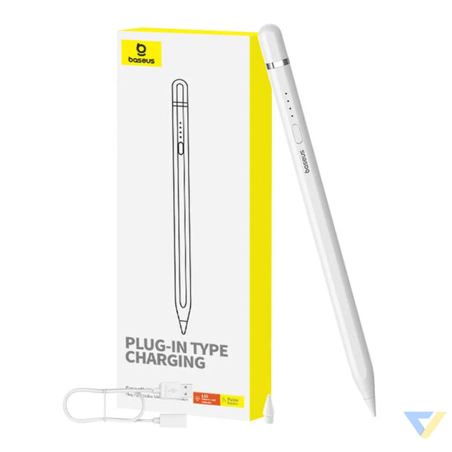 Active stylus Baseus Smooth Writing Series with plug in charging USB C (White) Tablet styluses