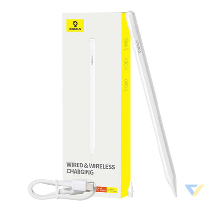 Active stylus Baseus Smooth Writing Series with wireless and cabled charging (White) Tablet styluses