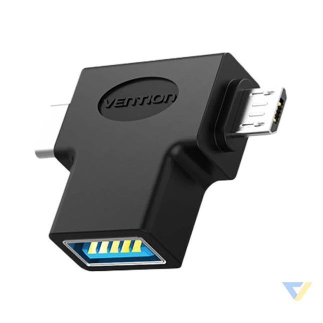 Adapter OTG USB 3.0 to USB C and Micro USB Vention CDIB0 Adapters connectors and converters
