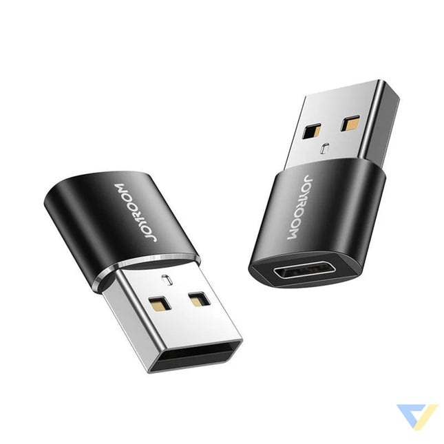 Adapter USB male female Type C (2 pieces) Joyroom S H152 (black) Adapters connectors and converters