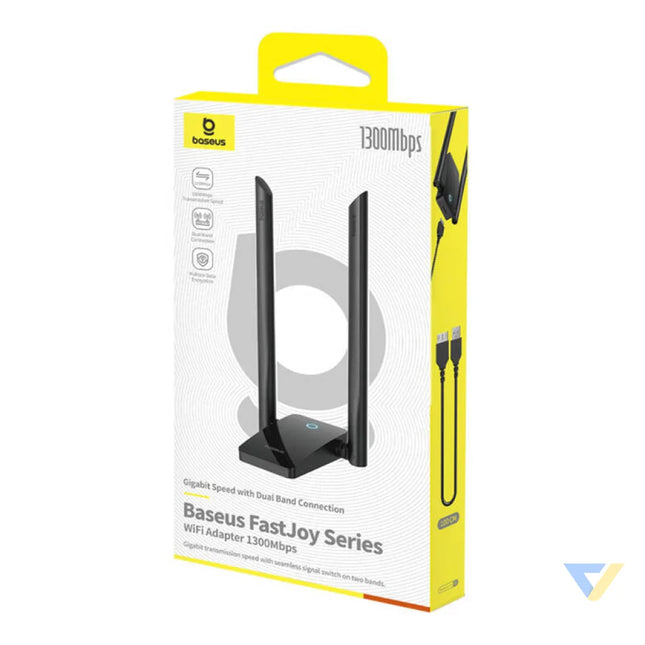 Adapter WiFi Baseus FastJoy 1300Mbps (black) Adapters connectors and converters