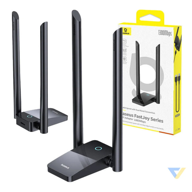 Adapter WiFi Baseus FastJoy 1800Mbps (black) Adapters connectors and converters