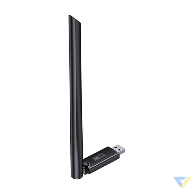 Adapter WiFi with antenna Baseus FastJoy 650Mbps (czarny) Adapters connectors and converters
