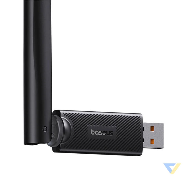 Adapter WiFi with antenna Baseus FastJoy 650Mbps (czarny) Adapters connectors and converters