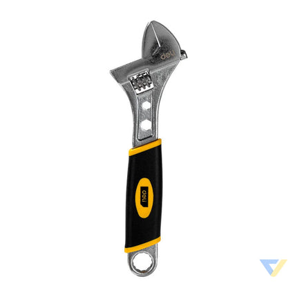 Adjustable Wrench with Plastic Handler Deli Tools EDL30108 8’’ (silver) Wrenches